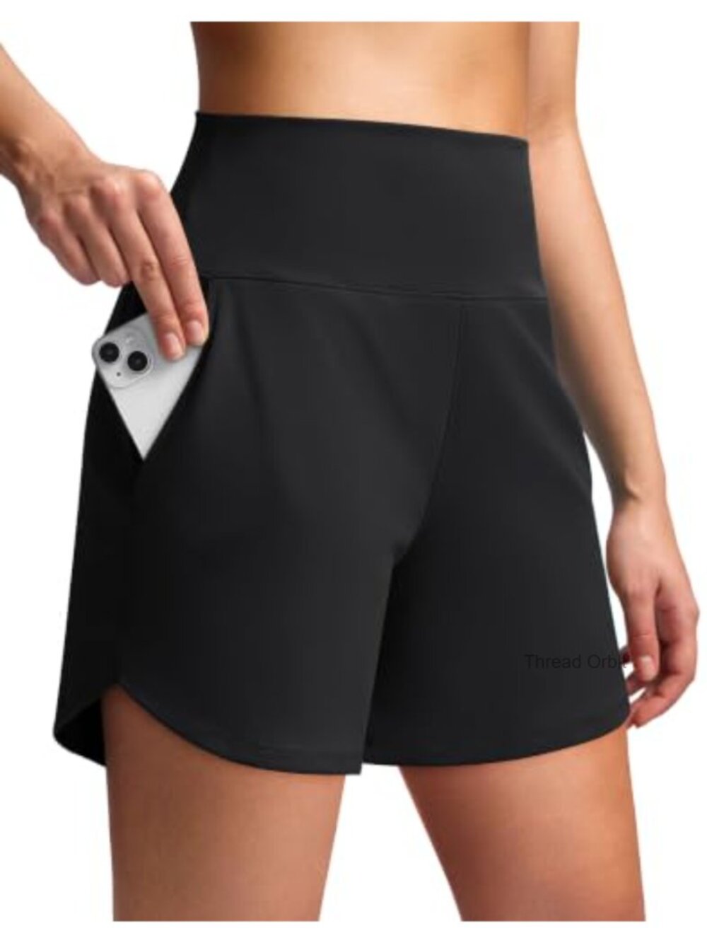 High Waisted Running Shorts with Pockets, Tummy Control Athletic Gym Shorts